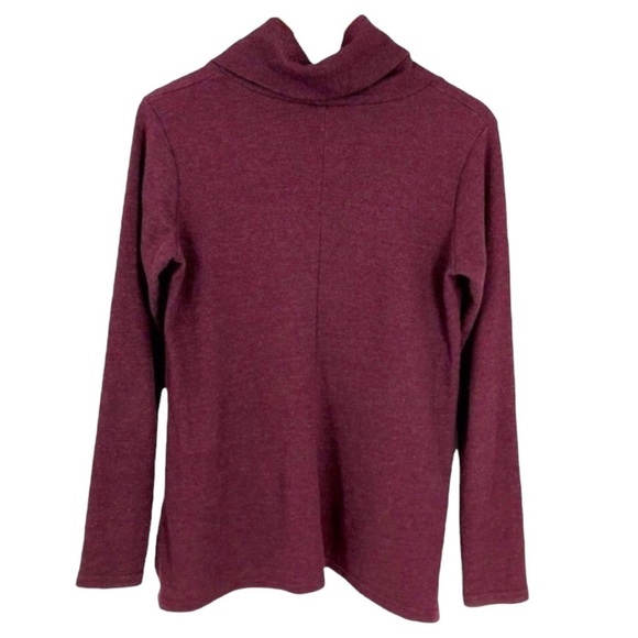 WOOLRICH Burgundy Long Sleeve Lightweight Turtleneck Sweater Oversized Small - Picture 2 of 7